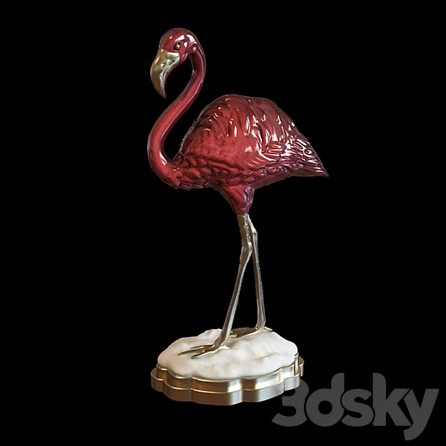 John-Richard Porcelain Pink Flamingo 3DModel