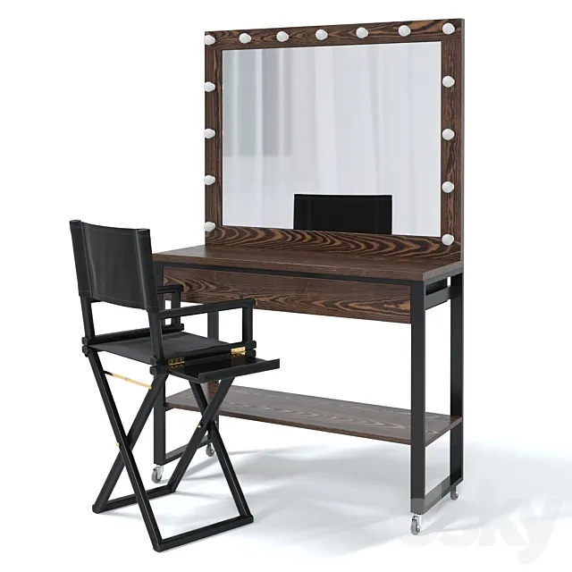Johny Wood Makeup Artist Table 3D Model