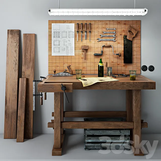 Joiner’s workbench 3DModel
