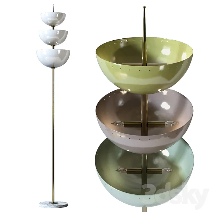 Jonathan Adler - Lisbon Torchière in 2 colors 3D Model Free