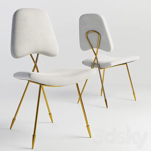 Jonathan Adler Maxime Dining Chair 3D Model