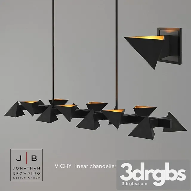 Jonathan browning vichy chandelier & sconce 3D Model Free