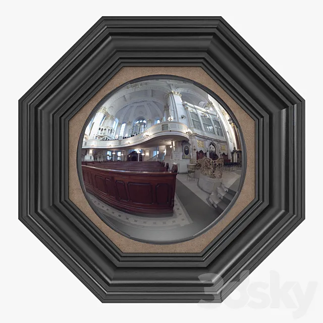 Jonathan Sainsbury - Octagonal convex mirror 3DModel