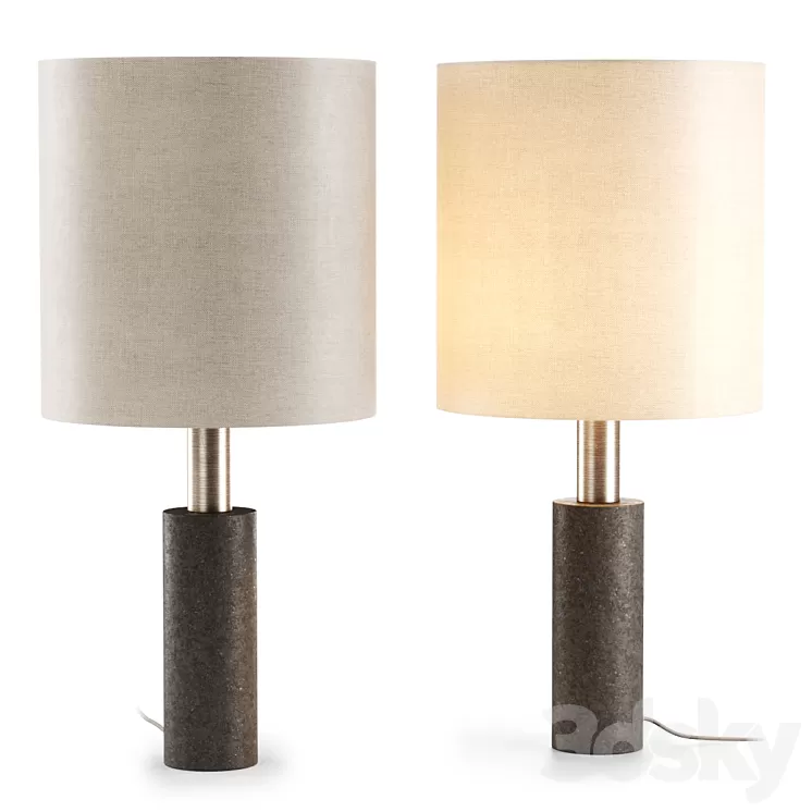 Jony table lamp / Round table lamp 3D Model