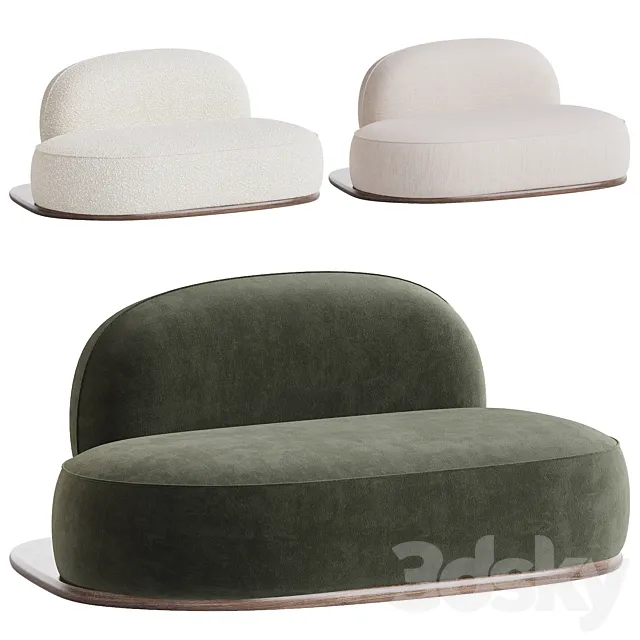 JORGE ARMLESS SOFA 3D Model