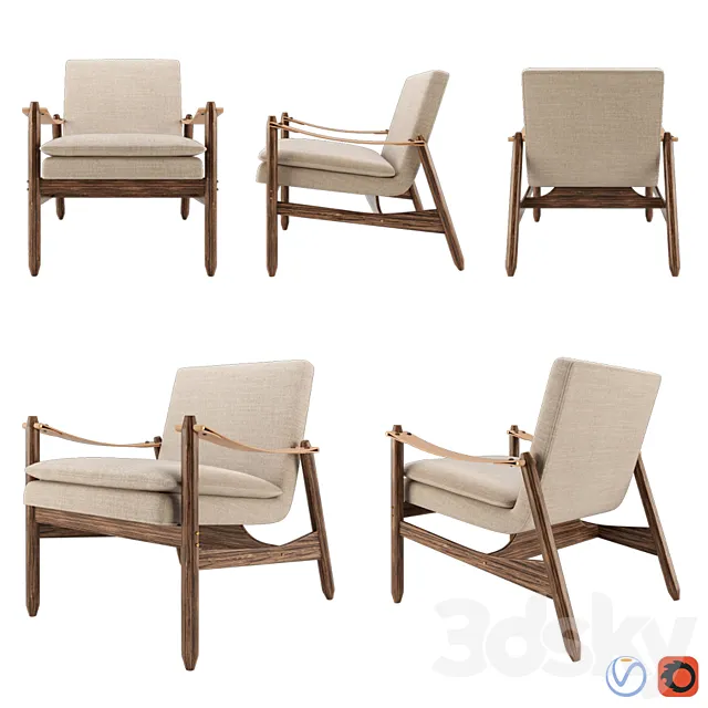 Jorge Zalszupin Ipanema lounge chair 3D Model