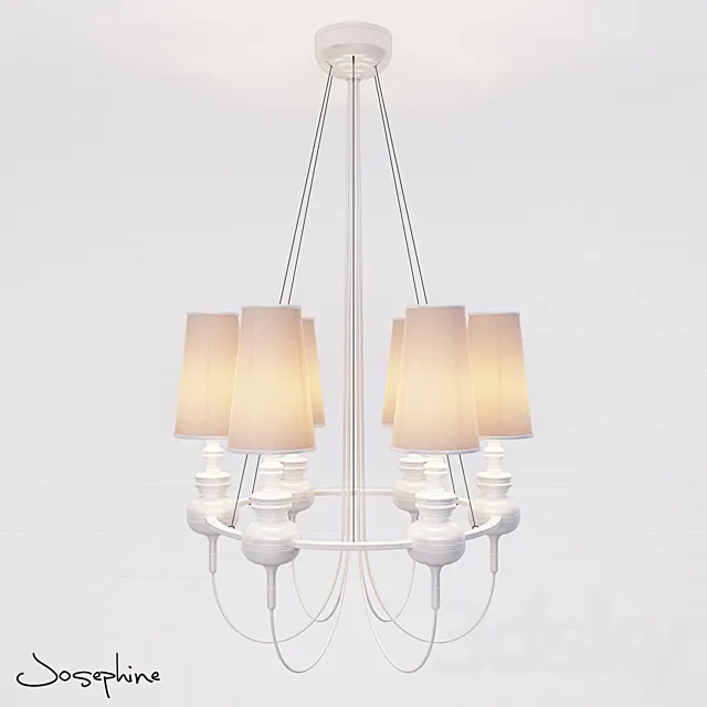 Josephine Queen 6 White 3D Model