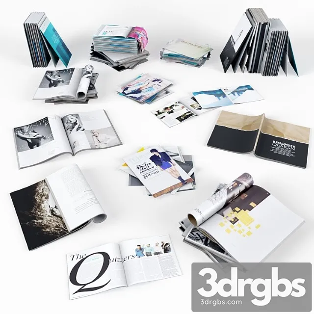 Journals set 3D Model Free