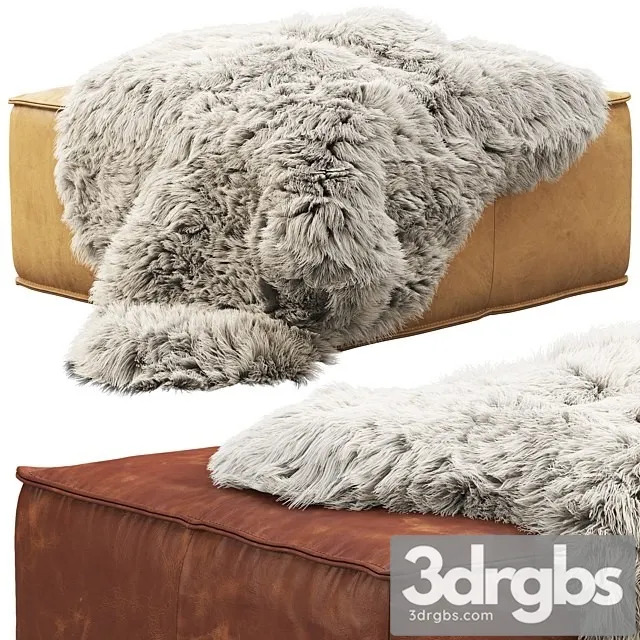 Joybird Lyle Leather Ottoman 3D Model Free