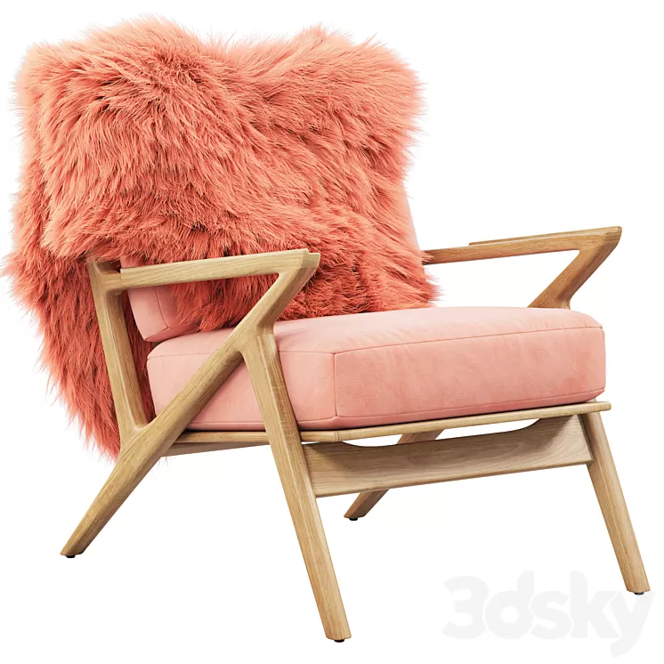 Joybird Soto Concave Arm Chair 2 3D Model