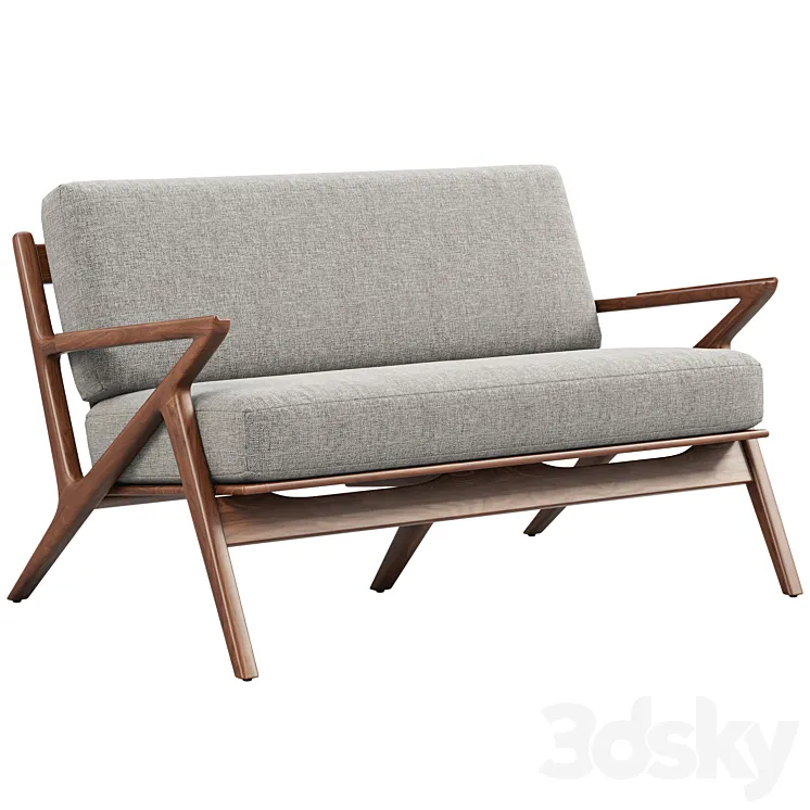Joybird soto concave loveseat 3D Model Free