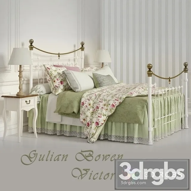 Julian Bowen Victoria Metal Headboard Bed 3D Model Free