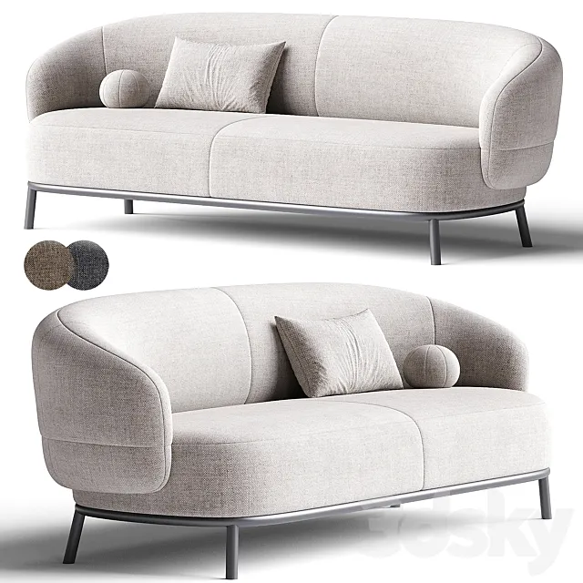 JULIET | Fabric sofa By Domkapa 3D Model