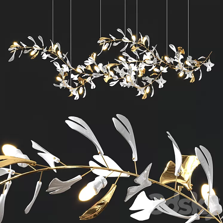JULIETTA with golden leaves 3D Model