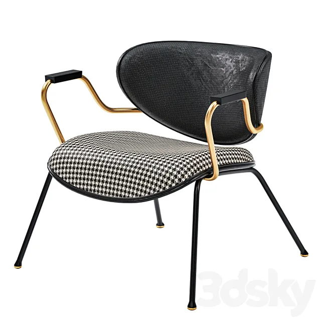 Juliettes Interiors – High End Italian Designer Retro Style Lounge Chair 3DModel