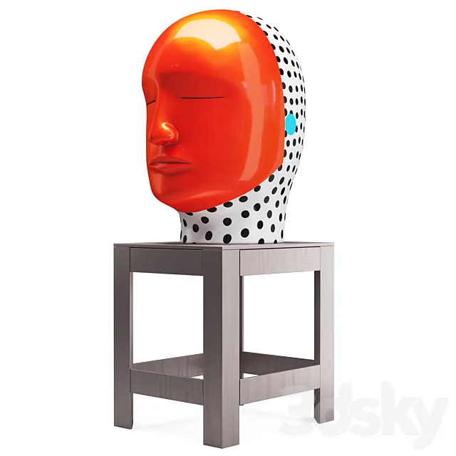 Jun Kaneko Head Sculpture 3DModel