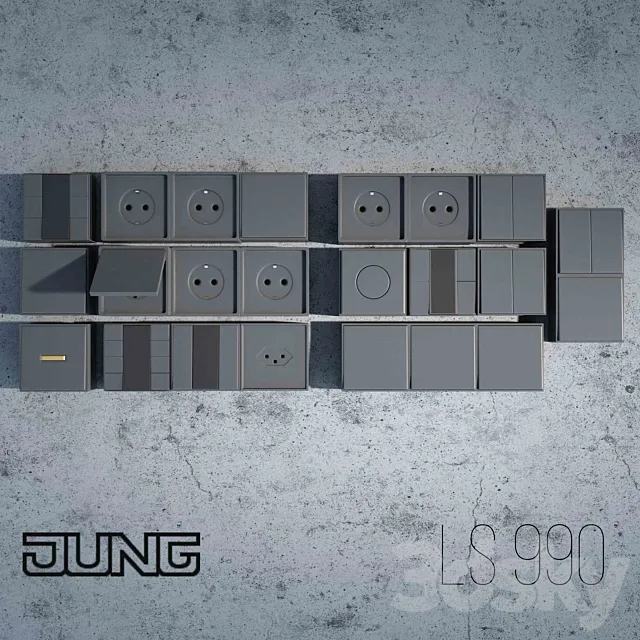 Jung LS 990 outlet 3D Model