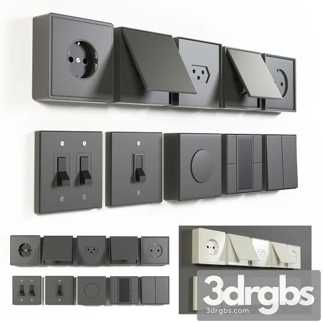 Jung LS 990 Outlet Electric Switches 3D Model Download