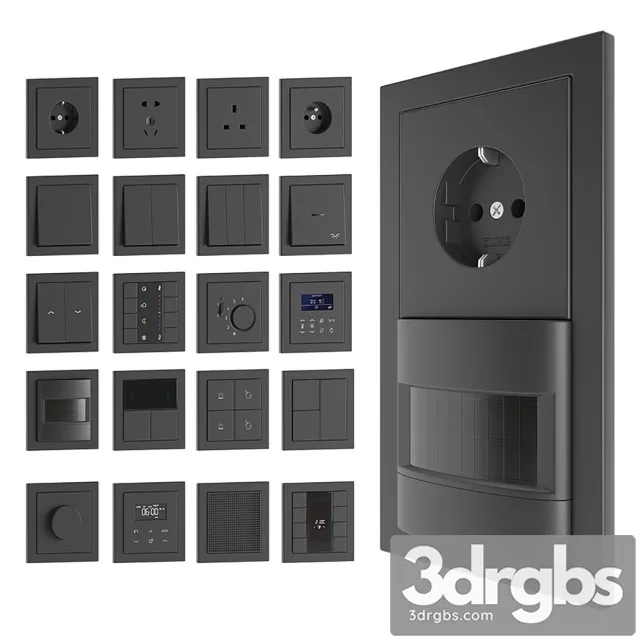 Jung LS Flat Design Set 2 3D Model Free