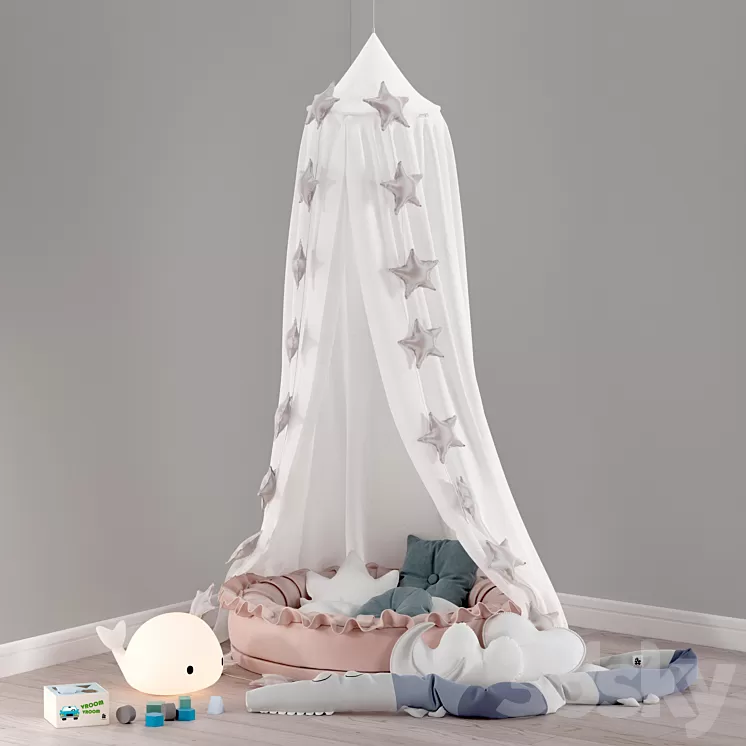 Junior Nest and Toys set 3D Model