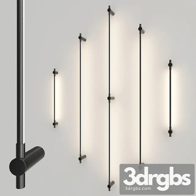 Juniper Thin Single Double Wall Lamps 3D Model Free