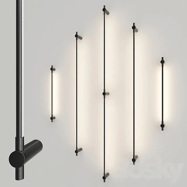 Juniper Thin Single & Double Wall Lamps 3D Model
