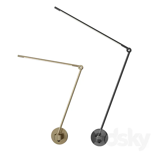 Juniper Thin task lamp with wall mount 3D Model