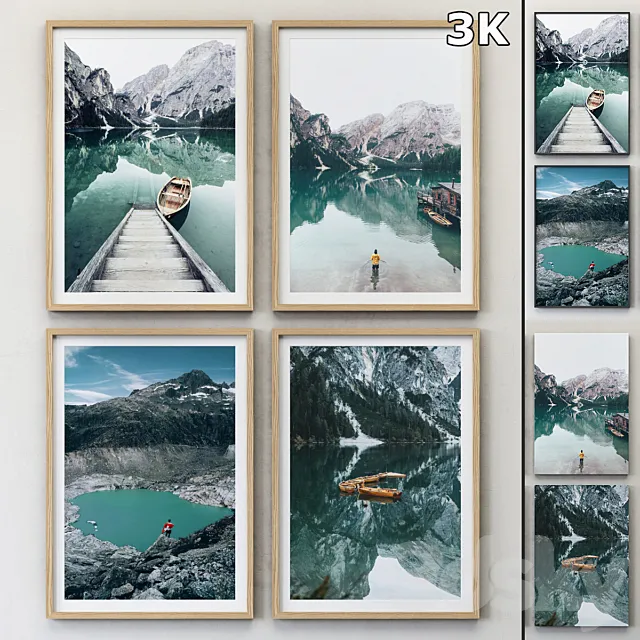 JUNIQE Water and mountains 3DModel