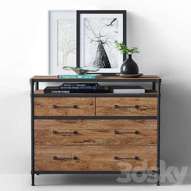 Juno wood dresser 3D Model
