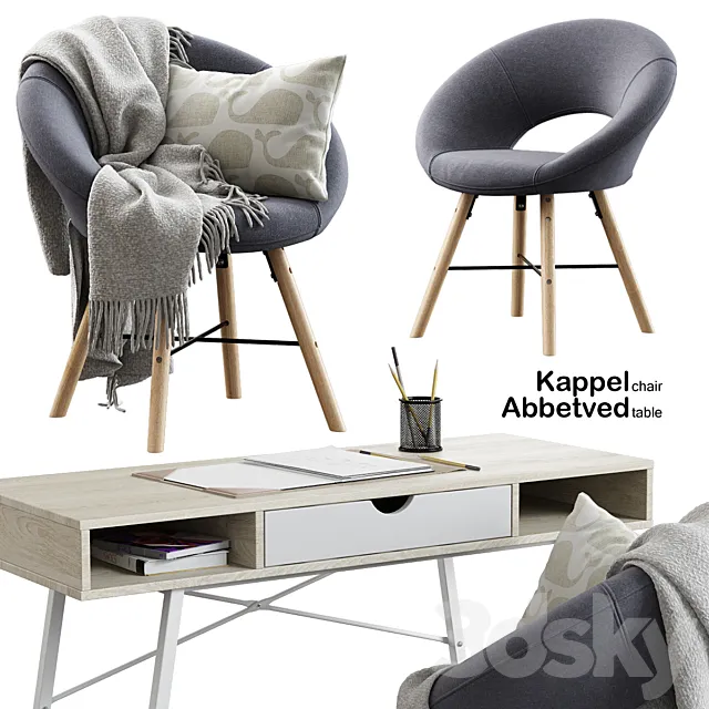 Jysk _ Kappel Chair + Abbetved Table 3DModel