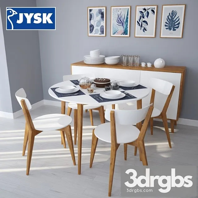 Jysk dinner set one 2 3D Model Free