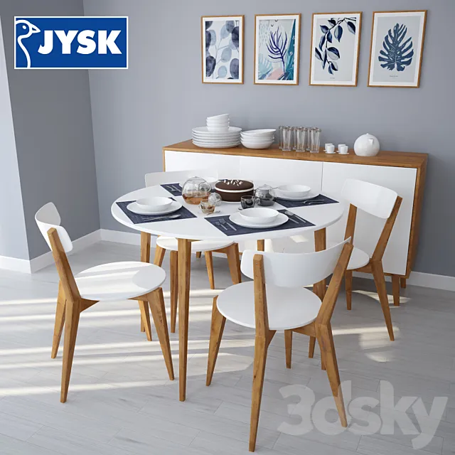 Jysk dinner set one 3D Model