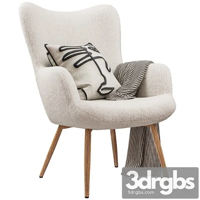 Jysk Hundested Armchair 3D Model Free