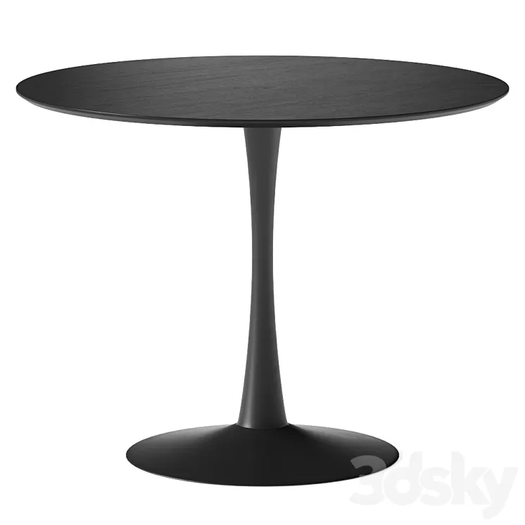 Jysk Ringsted Round Wooden Dining Table 3D Model Free