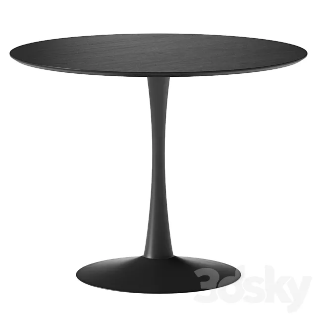 Jysk Ringsted Round Wooden Dining Table 3DModel