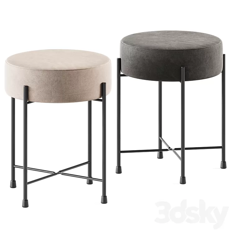 JYSK Stool Padborg / Pouf 3D Model Free