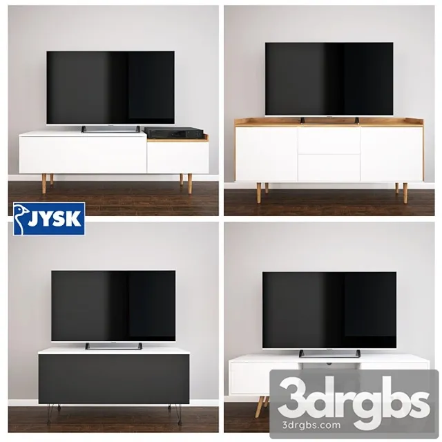 Jysk tv tables set one 2 3D Model Free