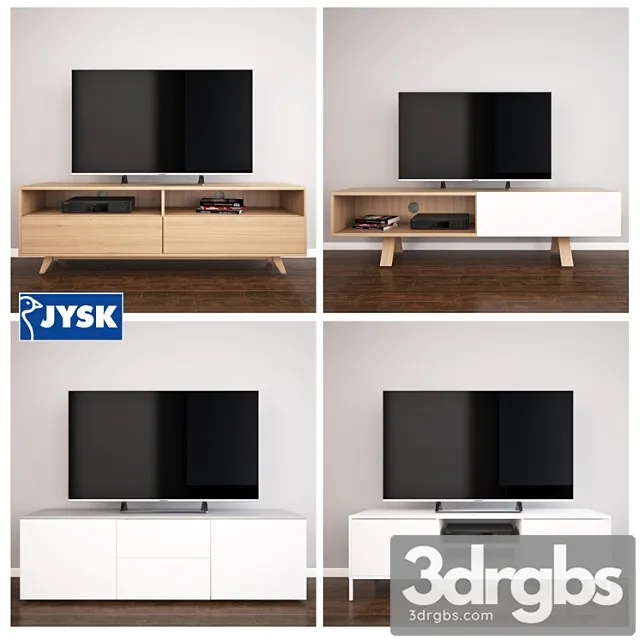 Jysk tv tables set two 2 3D Model Free