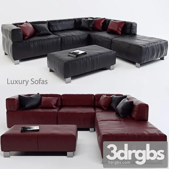 K + w luxury lounge sofa - loft 7490 corner 2 3D Model Free