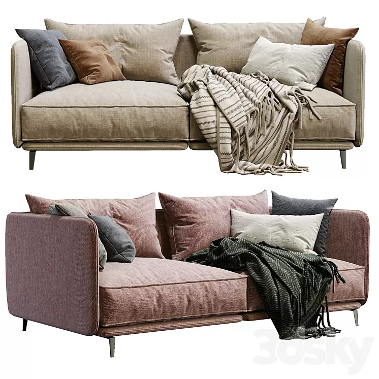 K2 By Arflex (2 color version) 3D Model