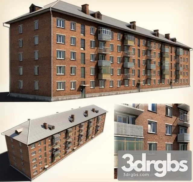 Ka Hrushevka Brick 5 3D Model Free