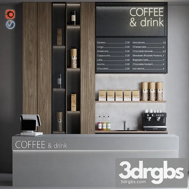 Kafe Kofeinia Coffeeshop 1 Coffee And Drink 3D Model Free