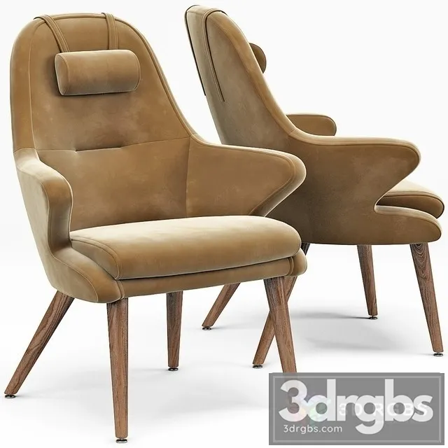 Kaia Lounge Armchair 3D Model Free