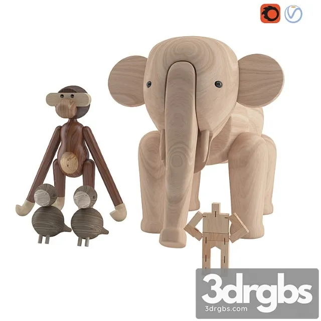 Kaj Bojesen Woodtoys 3D Model Free