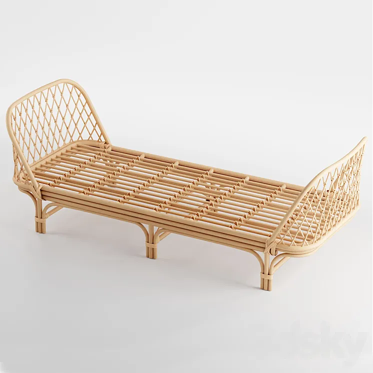 Kaliko Rattan Daybed 3D Model Free