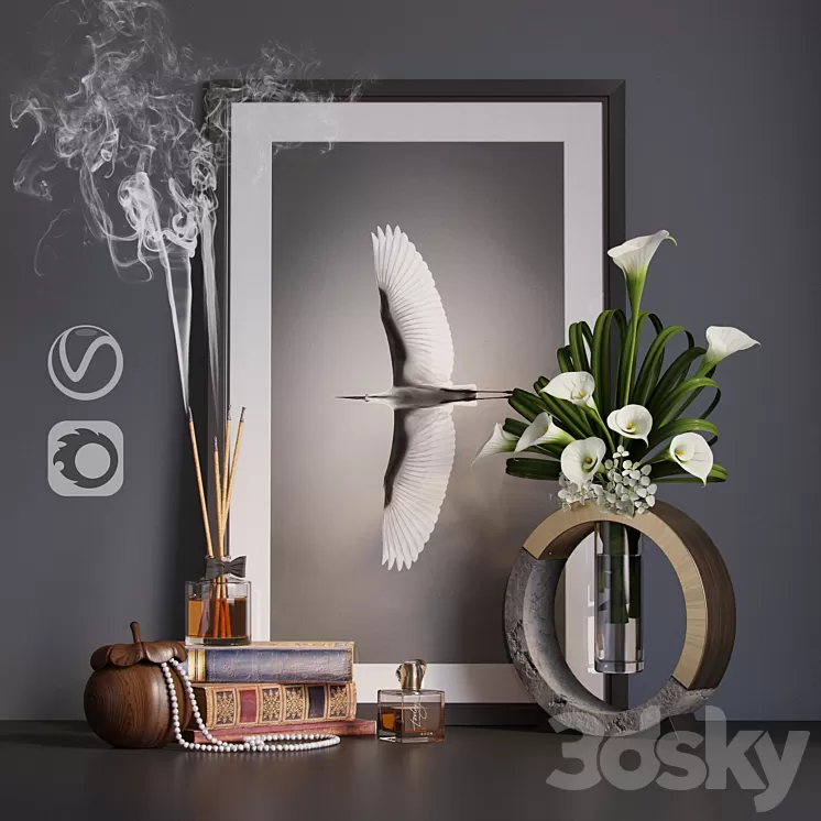 Kalla decorative set 3D Model