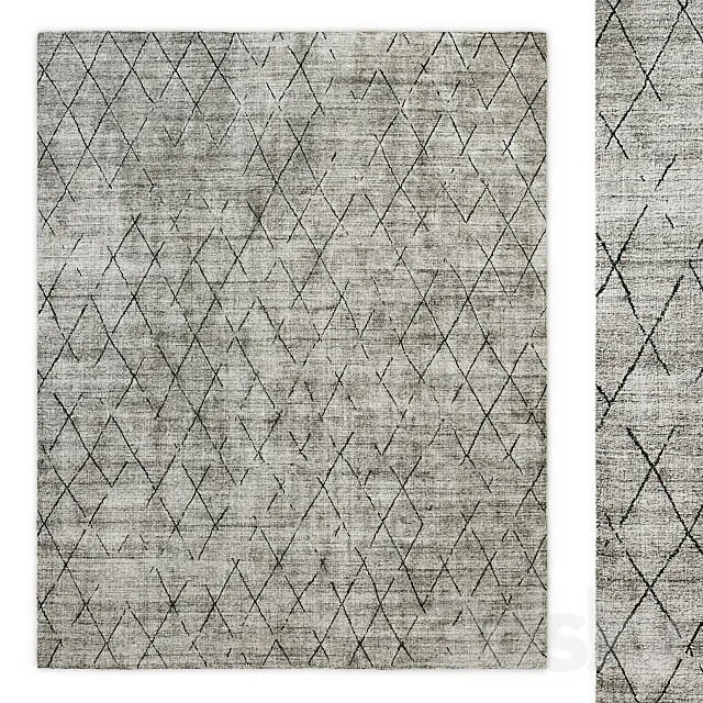 Kamal Handwoven Rug RH 3D Model