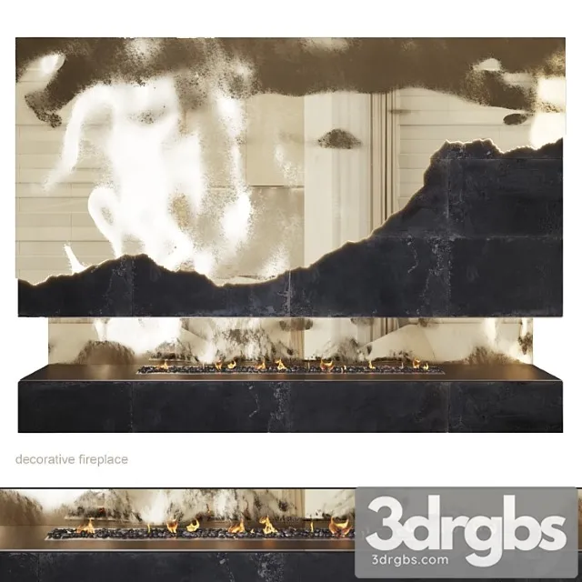 Kamin Art Gold 3D Model Free