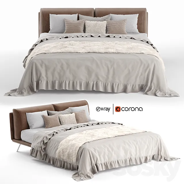 Kanaha bed by Ditre Italia 3D Model