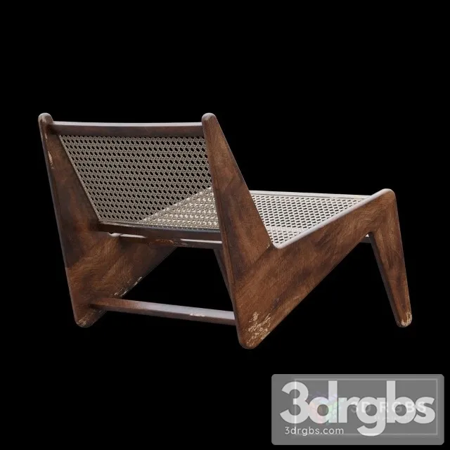 Kangaroo Chair by Pierre Jeanneret 3D Model Free